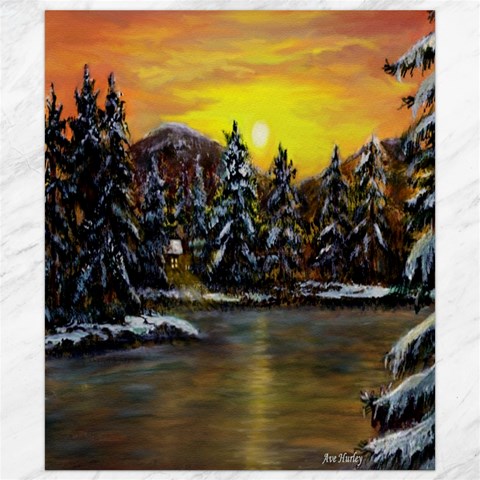 James Winter Cabin By Ave Hurley Canvas 8  x 10  from ArtsNow.com 8.15 x9.66  Canvas - 1