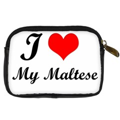 I Love My Maltese Compact Camera Case from ArtsNow.com Back