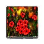 Poppies 3 by  Ave Hurley -  Memory Card Reader with Storage (Square)