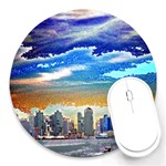San Diego Skyline Round Mousepad