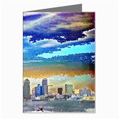 San Diego Skyline Greeting Card from ArtsNow.com Left