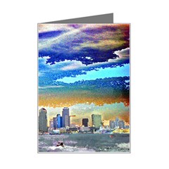 San Diego Skyline Mini Greeting Card from ArtsNow.com Left