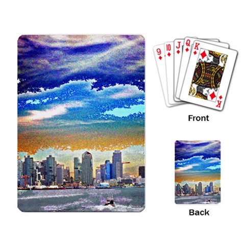 San Diego Skyline Playing Cards Single Design from ArtsNow.com Back