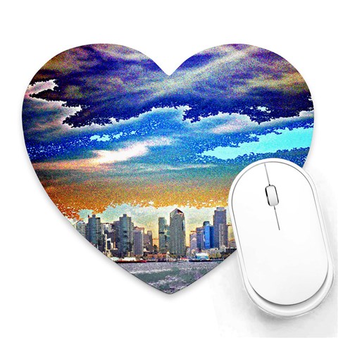 San Diego Skyline Mousepad (Heart) from ArtsNow.com Front