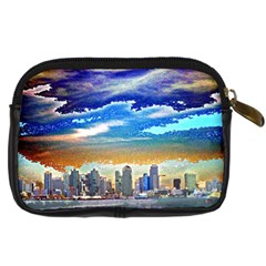 San Diego Skyline Digital Camera Leather Case from ArtsNow.com Back