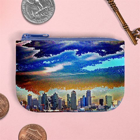 San Diego Skyline Mini Coin Purse from ArtsNow.com Front