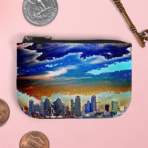 San Diego Skyline Mini Coin Purse from ArtsNow.com Front