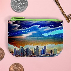 San Diego Skyline Mini Coin Purse from ArtsNow.com Front