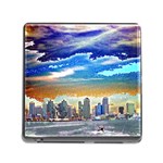 San Diego Skyline Memory Card Reader with Storage (Square)