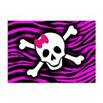 Pink Zebra Skull Sticker A4 (10 pack)