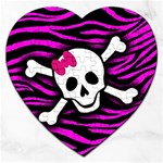 Pink Zebra Skull Jigsaw Puzzle (Heart)
