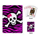 Pink Zebra Skull Playing Cards Single Design
