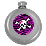 Pink Zebra Skull Hip Flask (5 oz)