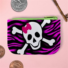 Pink Zebra Skull Mini Coin Purse from ArtsNow.com Back