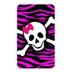 Pink Zebra Skull Memory Card Reader (Rectangular)