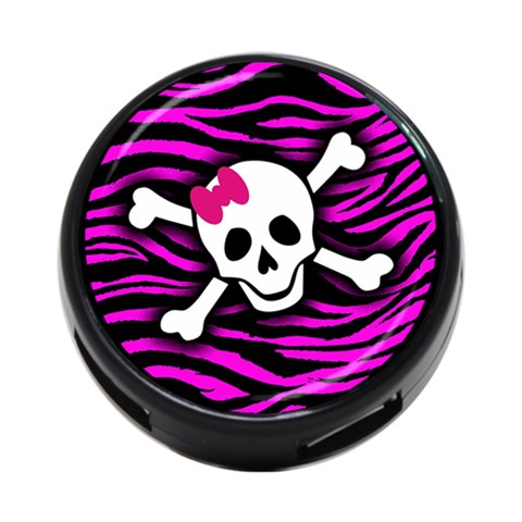Pink Zebra Skull 4 Front