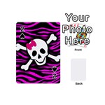 Pink Zebra Skull Playing Cards 54 (Mini)