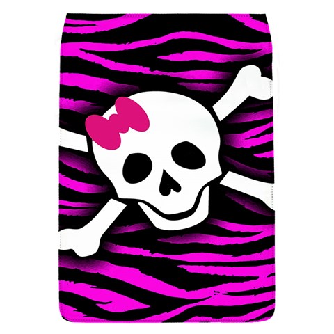 Pink Zebra Skull Removable Flap Cover (Small) from ArtsNow.com Front