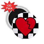 Broken Love Heart 2.25  Magnet (100 pack) 
