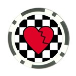 Broken Love Heart Poker Chip Card Guard (10 pack)