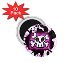 Cartoon Skull 1.75  Magnet (10 pack) 