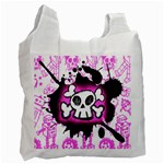 Cartoon Skull Recycle Bag (One Side)