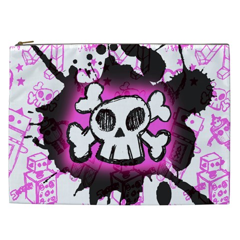 Cartoon Skull Cosmetic Bag (XXL) from ArtsNow.com Front