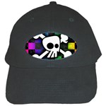 Checker Rainbow Skull Black Cap