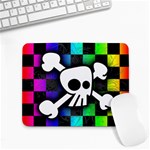 Checker Rainbow Skull Small Mousepad