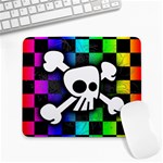 Checker Rainbow Skull Large Mousepad