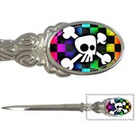 Checker Rainbow Skull Letter Opener