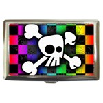 Checker Rainbow Skull Cigarette Money Case