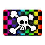 Checker Rainbow Skull Small Doormat