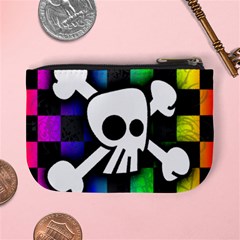 Checker Rainbow Skull Mini Coin Purse from ArtsNow.com Back