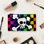 Checker Rainbow Skull Cosmetic Bag (Small)