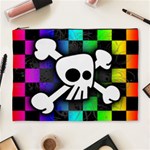 Checker Rainbow Skull Cosmetic Bag (XL)