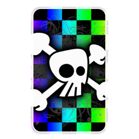 Checker Rainbow Skull Memory Card Reader (Rectangular) from ArtsNow.com Front
