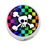 Checker Rainbow Skull 4-Port USB Hub (Two Sides)
