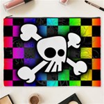 Checker Rainbow Skull Cosmetic Bag (XXXL)