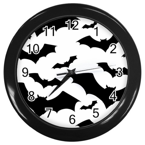 Deathrock Bats Wall Clock (Black) from ArtsNow.com Front