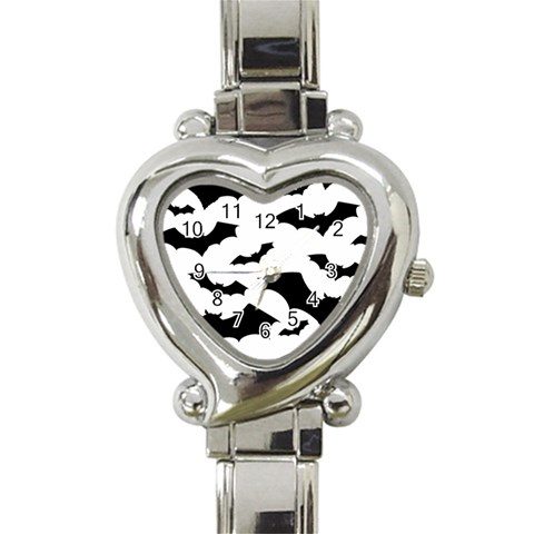 Deathrock Bats Heart Italian Charm Watch from ArtsNow.com Front