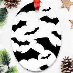 Deathrock Bats Oval Ornament (Two Sides) from ArtsNow.com Front