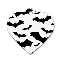 Deathrock Bats Dog Tag Heart (Two Sides) from ArtsNow.com Back