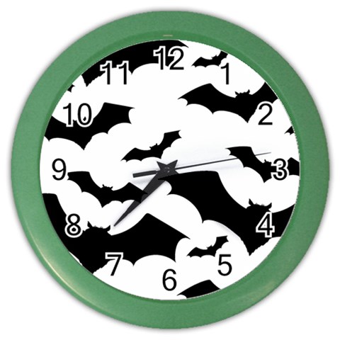 Deathrock Bats Color Wall Clock from ArtsNow.com Front