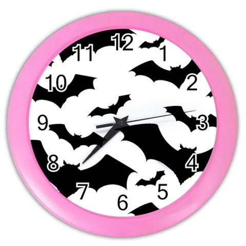 Deathrock Bats Color Wall Clock from ArtsNow.com Front