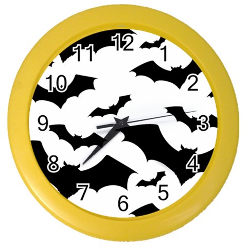 Deathrock Bats Color Wall Clock from ArtsNow.com Front