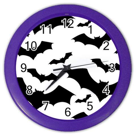 Deathrock Bats Color Wall Clock from ArtsNow.com Front