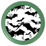 Deathrock Bats Color Wall Clock