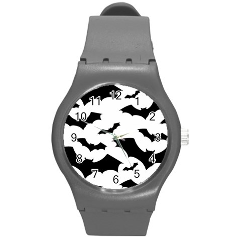 Deathrock Bats Round Plastic Sport Watch Medium from ArtsNow.com Front