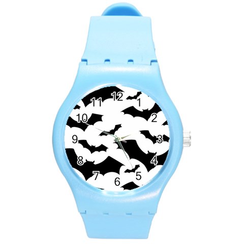 Deathrock Bats Round Plastic Sport Watch Medium from ArtsNow.com Front